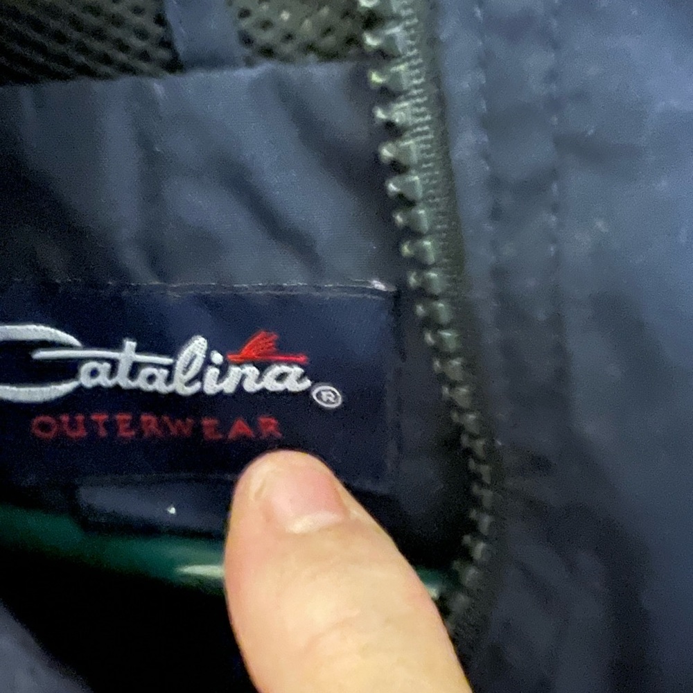 Catalina Outerwear Navy Blue jacket with hood great for cool days and blocking ! - Picture 4 of 4